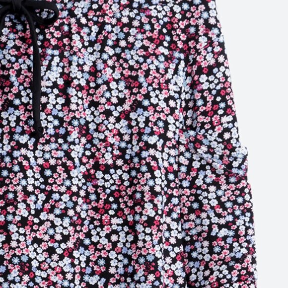 Stitch Fix Black Pink Blue Floral Midi Skirt Size Small - Picture 3 of 5